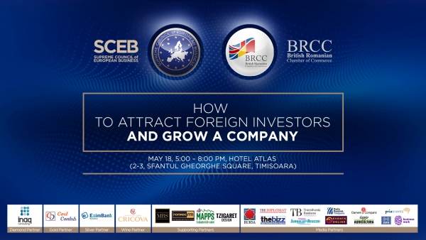 SCEB şi BRCC organizează evenimentul "How to Attract Investors and Grow a Company"