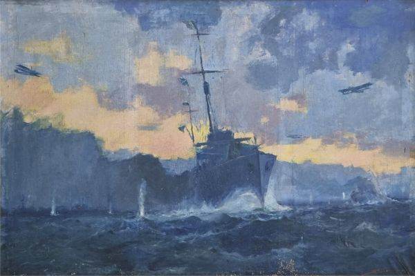 Pictură de Dimitrie Stiubei, la Muzeul Marinei de la Constanţa