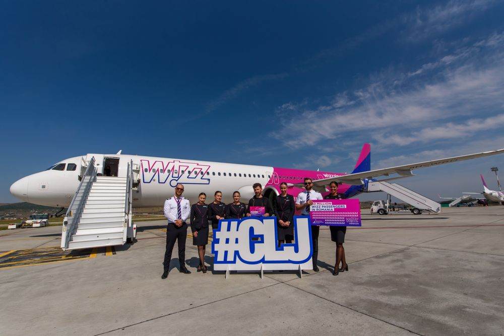 Wizz Air a transportat 80 de milioane de pasageri în România