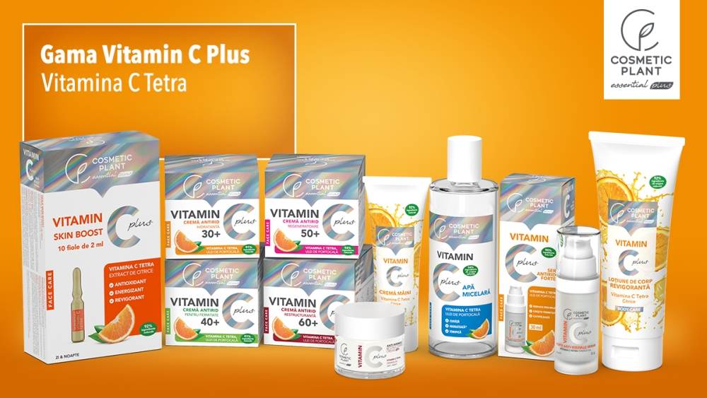 COSMETIC PLANT relansează gama Vitamin C Plus - 3 produse noi şi un design reînnoit 