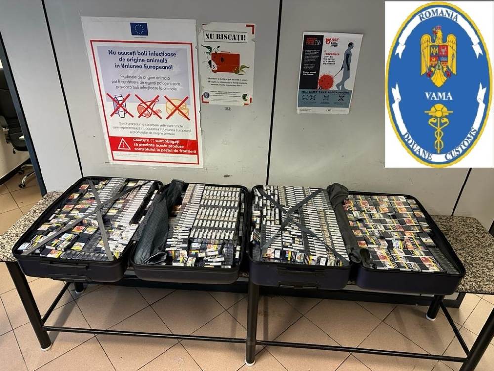 BVF Otopeni: "Ţigarete în valoare de aproximativ 37.000 de lei reţinute de inspectorii vamali"