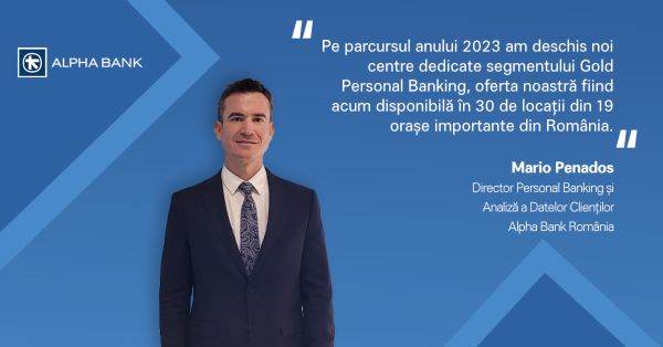 Mario Penados, Director Personal Banking şi Customer Data Analysis la Alpha Bank România