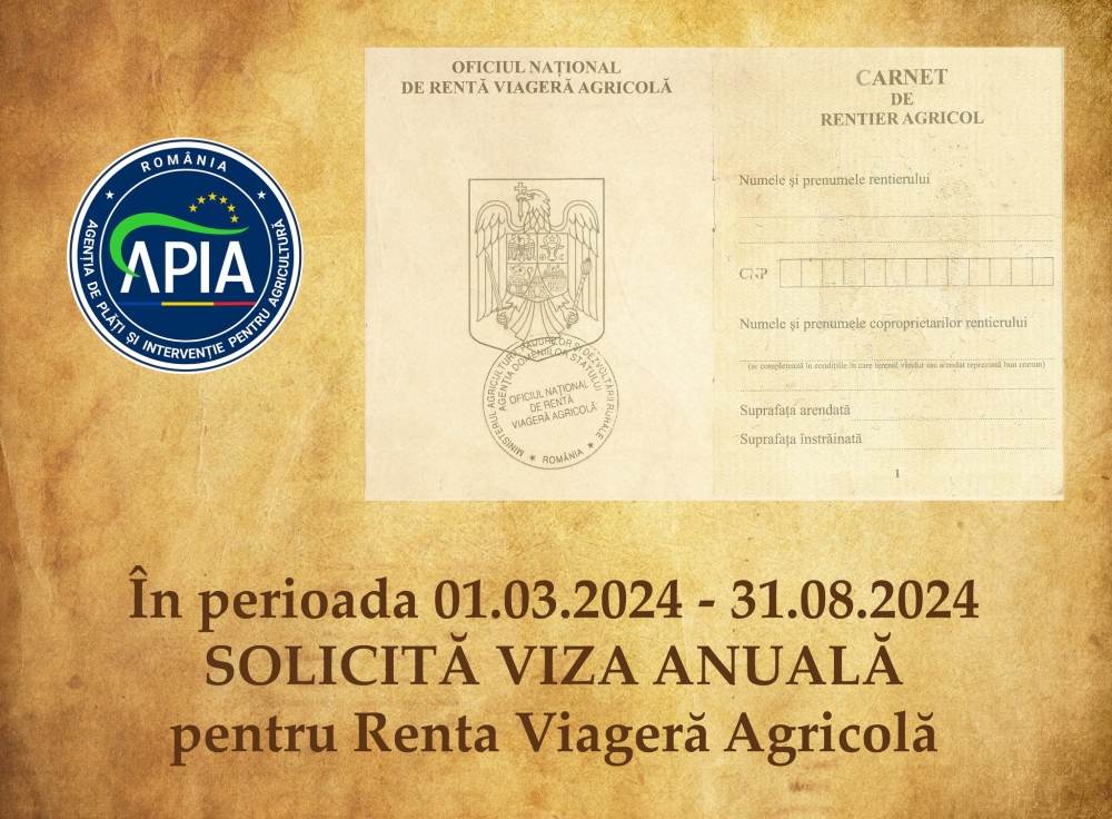APIA vizează carnetele de rentă viageră agricolă