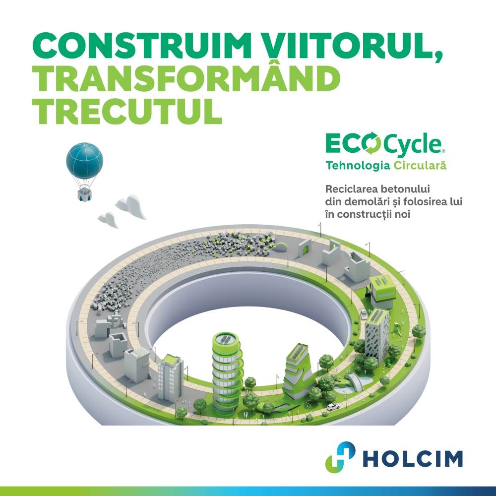 Holcim lansează PROZID cu ECOCycle, primul liant de zidărie cu 10% beton reciclat in compoziţie