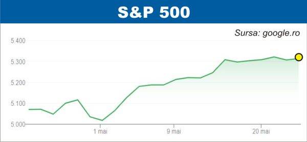 Indicele american S&P 500 - la nivel record 