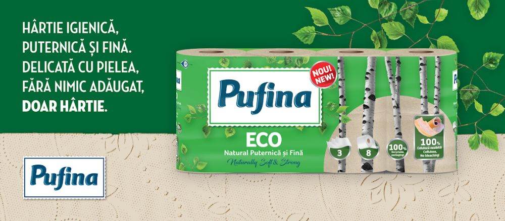 Pehart Grup lansează gama Pufina ECO, hârtie nealbită şi mai puţin procesată