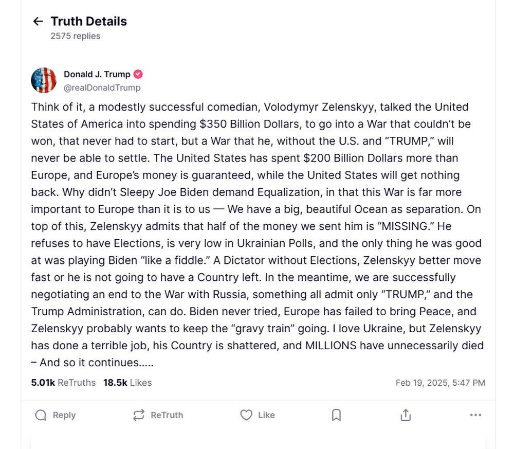 Trump îl atacă pe Zelensky: "Un dictator fără alegeri" care a păcălit SUA