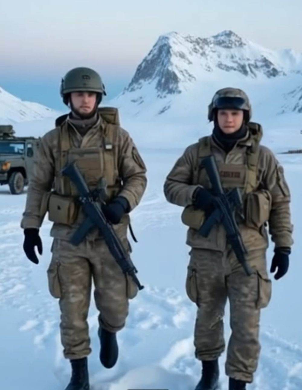 Two soldiers are enough to occupy Greenland. Illustration by MAKE.