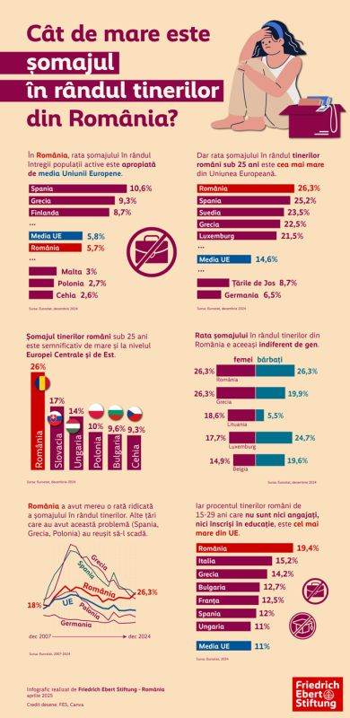 Rata şomajului în rândul tinerilor sub 25 de ani ajunge la 26,3%, cea mai mare din UE