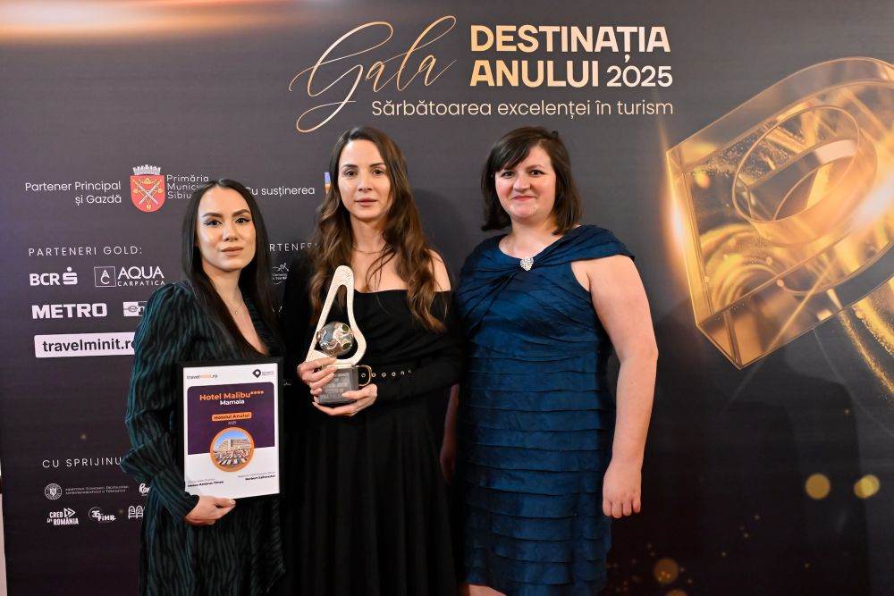 Travelminit.ro: Hotel Malibu Mamaia este Hotelul Anului 2025, premiat în cadrul Galei Destinaţia Anului