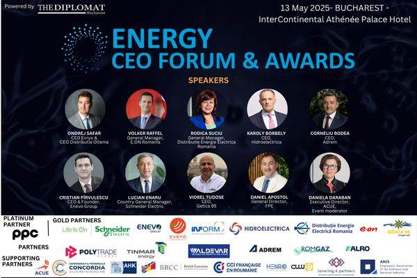 THE DIPLOMAT - BUChAREST organizează cea de-a 14-a ediţie a THE ENERGY CEO FORUM & AWARDS GALA