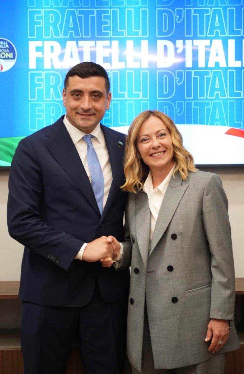 George Simion, fotografii alături de premierul italian Giorgia Meloni