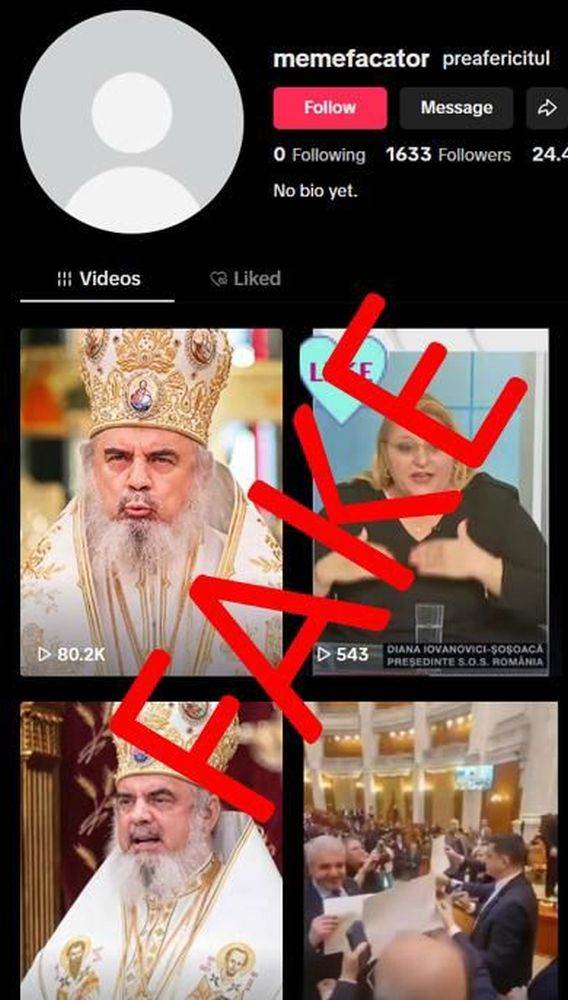 Cont TikTok care folosea tehnologie deepfake pentru a discredita un candidat la Preşedinţie, identificat şi raportat de MAI