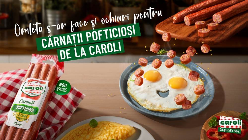 Caroli Foods Group lansează Cârnaţii Pofticioşi cu boabe de muştar
