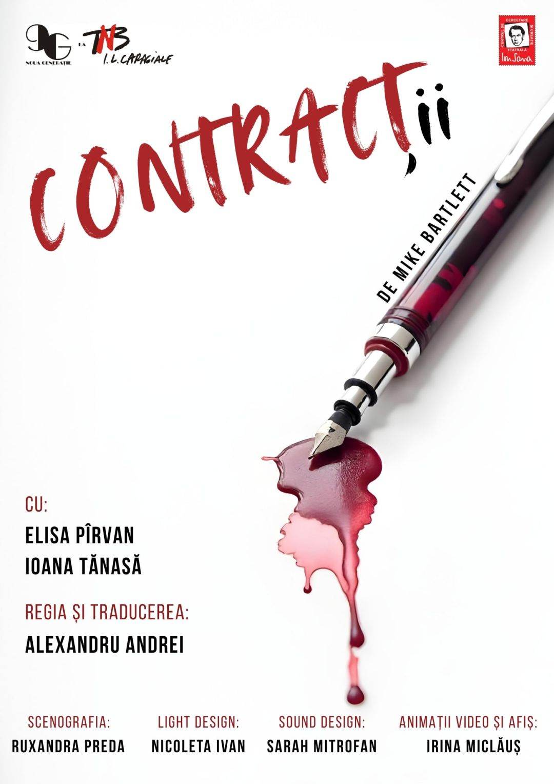 "CONTRACŢii” de Mike Bartlett, noua premieră 9G la TNB