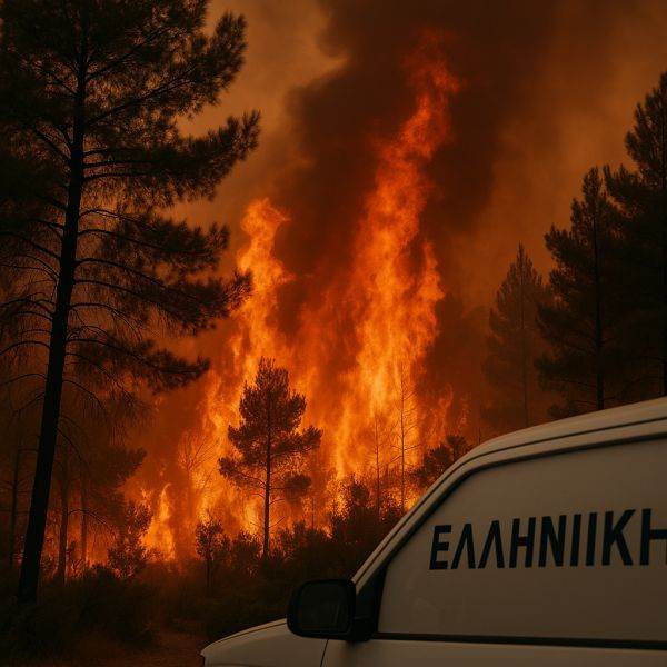 Incendiile din Grecia au crescut temperatura solului cu până la 10 grade Celsius