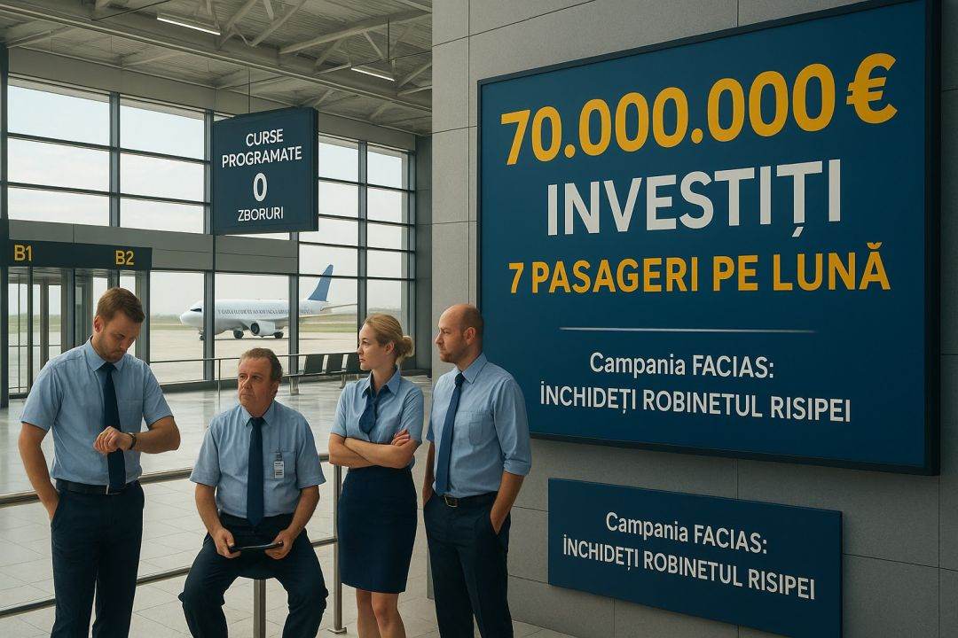 FACIAS a sesizat Parchetul European după ce statul a investit 70 de milioane de euro în modernizarea Aeroportului Tulcea, care deserveşte în medie doar 7 pasageri pe lună