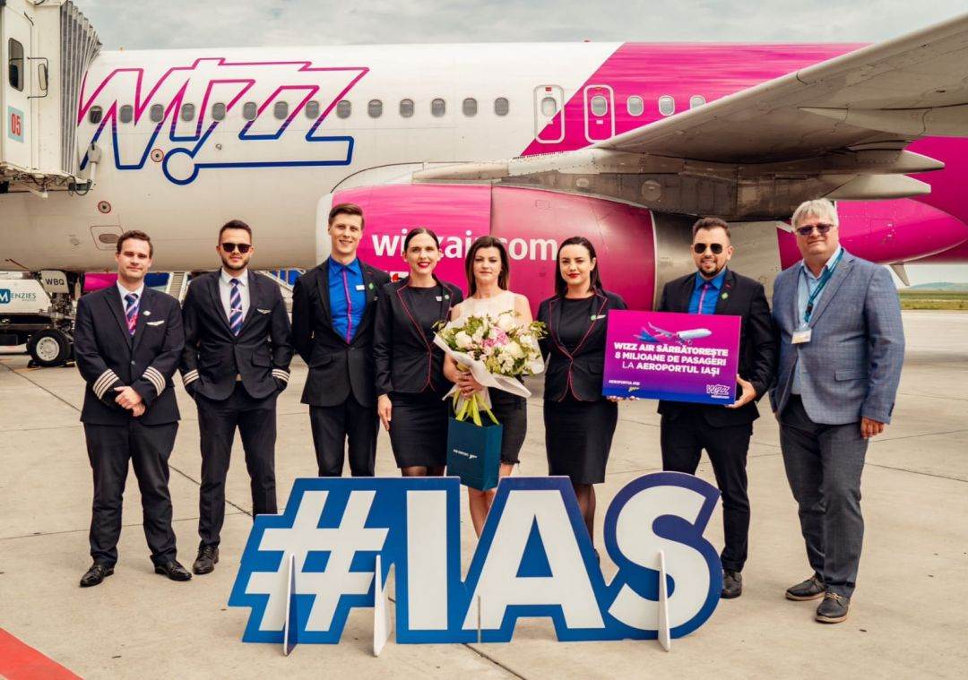  Wizz Air atinge pragul de 8 milioane de pasageri transportaţi de pe Aeroportul Iaşi