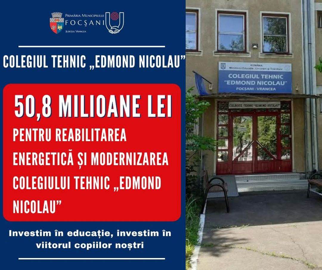 Primăria Focşani anunţă cea mai mare investiţie într-o şcoală din municipiu
