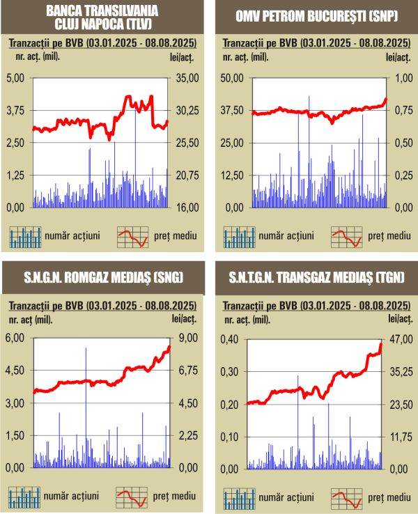 Jumătate din rulaj a fost generată de tranzacţiile cu acţiunile Banca Transilvania