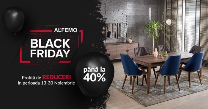 Alfemo aniversează 2 ani de activitate în România! Profită de reduceri de până la 40% de Black Friday şi poţi câştiga un voucher de 5000 RON!