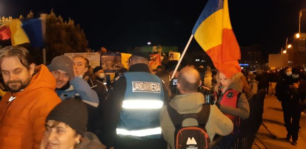 Protest în Bucureşti, împotriva măsurilor de restricţie