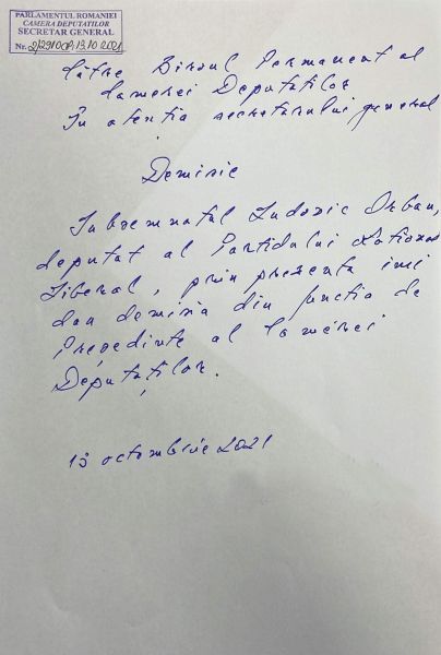 Ludovic Orban a renunţat la preşedinţia Camerei Deputaţilor