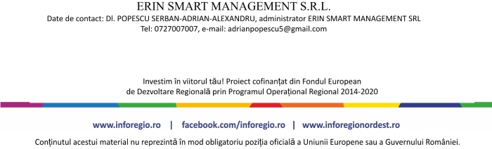 Creşterea competitivităţii societăţii ERIN SMART MANAGEMENT SRL prin inovare şi diversificarea activităţii