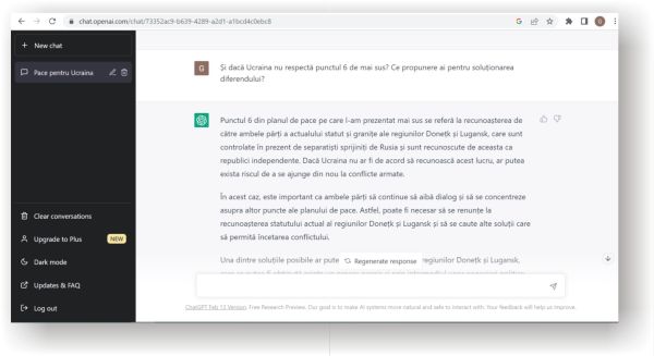 AI: Plan de pace în 15 puncte şi un statut aparte pentru republicile separatiste