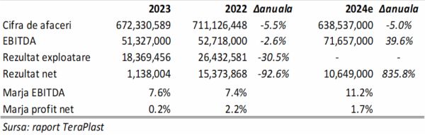 TradeVille: Teraplast ţinteşte creşteri organice semnificative în 2024