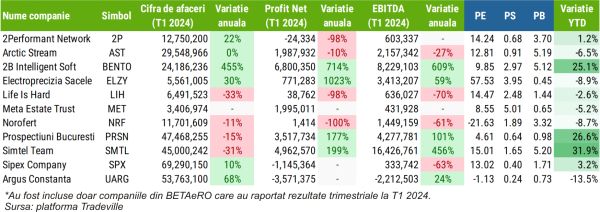 TradeVille: Iproeb, Visual Fan şi Air Claim - top performerii din BETAeRO