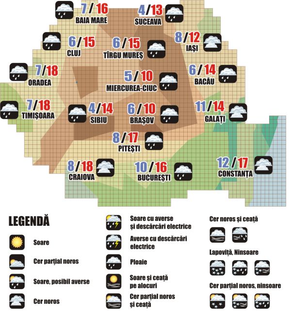 Prognoza meteo (17.05. - 18.05.2025)