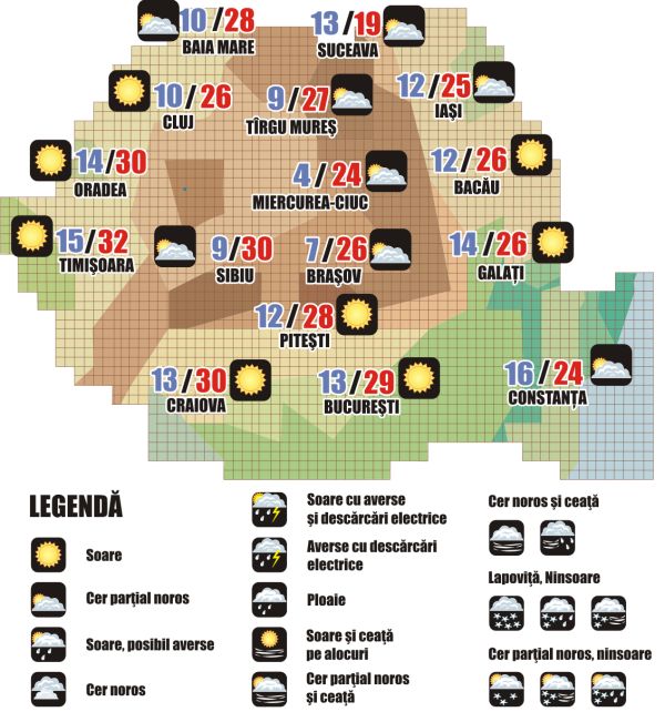 Prognoza meteo (24.09. - 25.09.2025)