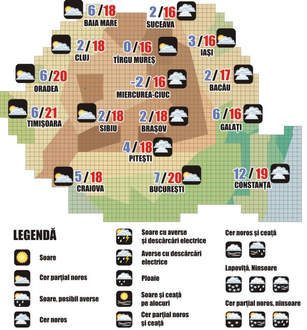 Prognoza meteo (22.10. - 23.10.2025)