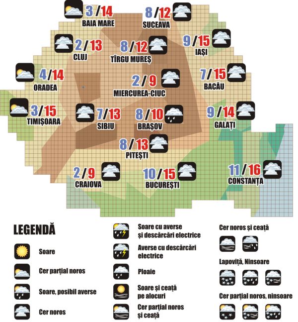Prognoza meteo (05.11. - 06.11.2025)