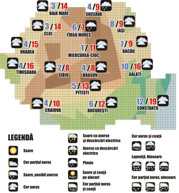 Prognoza meteo (20.11. - 21.11.2025)
