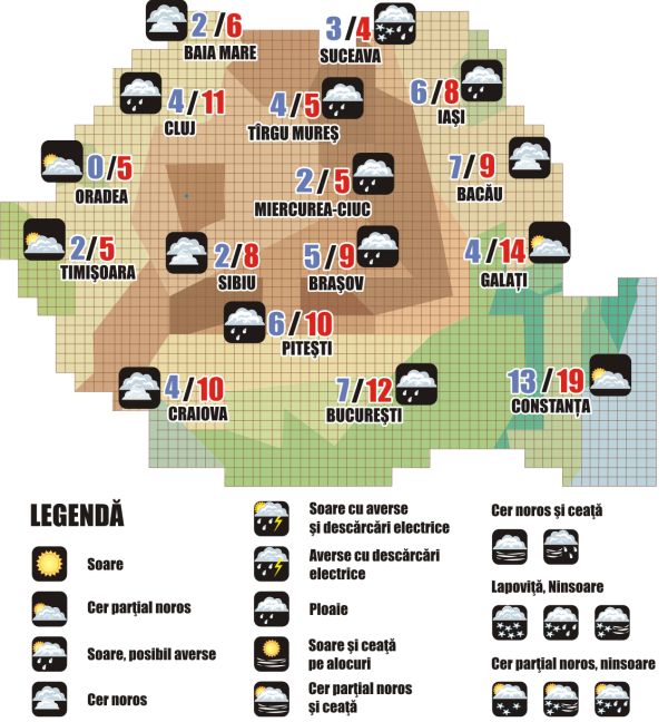 Prognoza meteo (27.11. - 28.11.2025)
