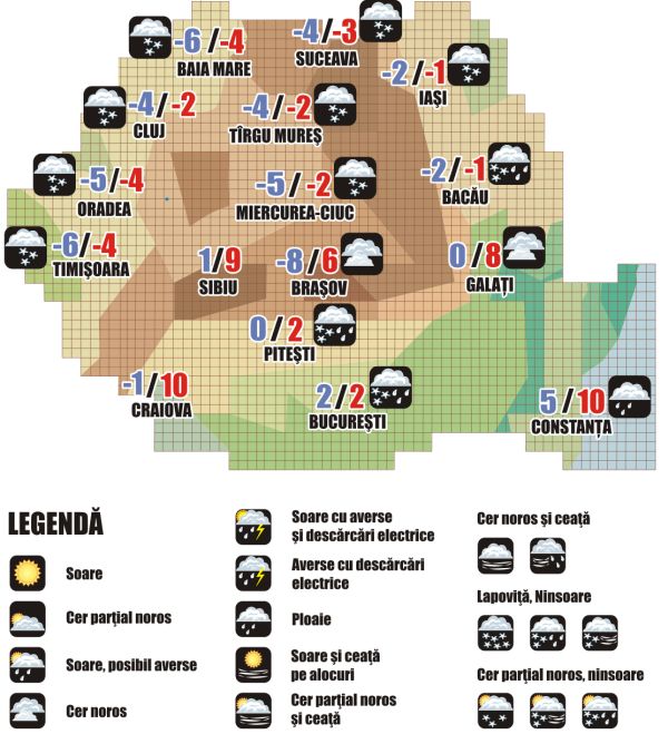 Prognoza meteo (08.01. - 09.01.2026)