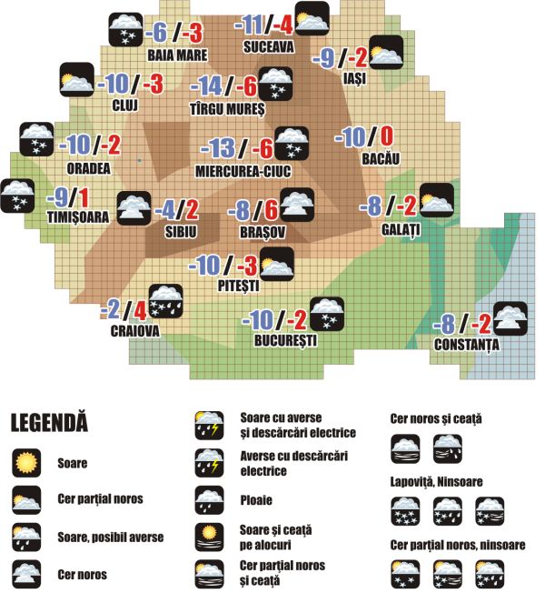 Prognoza meteo (13.01. - 14.01.2026)