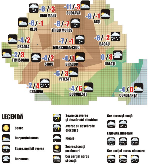Prognoza meteo (15.01. - 16.01.2026)