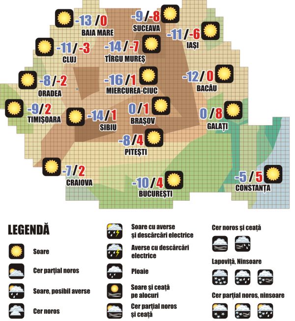 Prognoza meteo (21.01. - 22.01.2026)