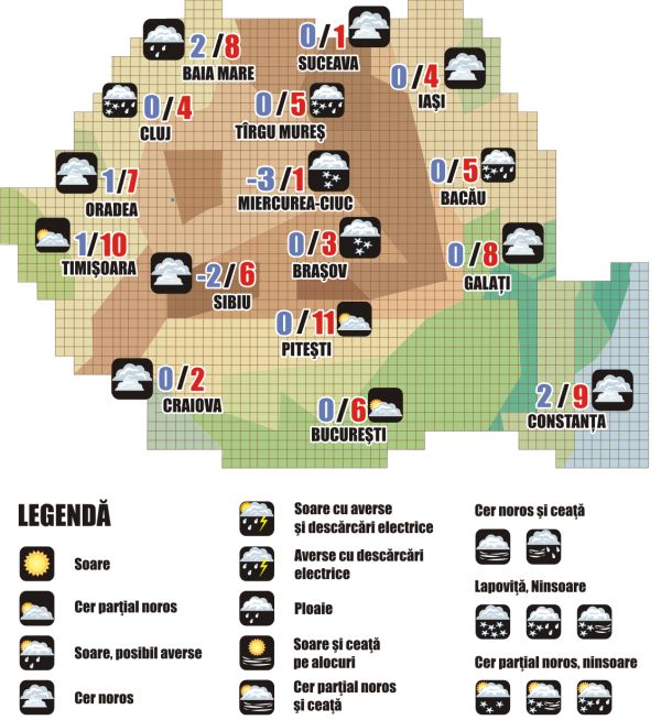 Prognoza meteo (25.02. - 26.02.2026)