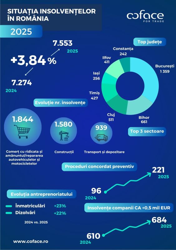 Studiu Coface: Firmele româneşti, prinse între taxe mari şi cerere slabă