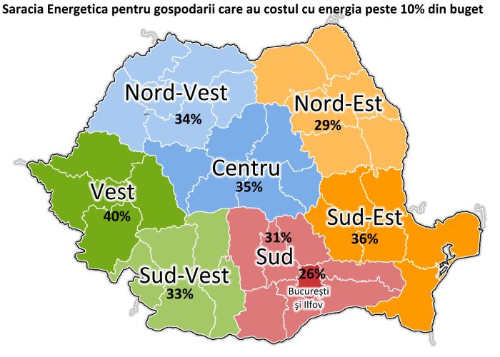 Analiza AEI. Sărăcia energetică a depăşit pragul sistemic în România si până la finele anului va cuprinde o treime dintre romani