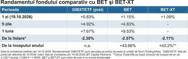 GIBXTETF - fond în creştere rapidă, randament încă negativ