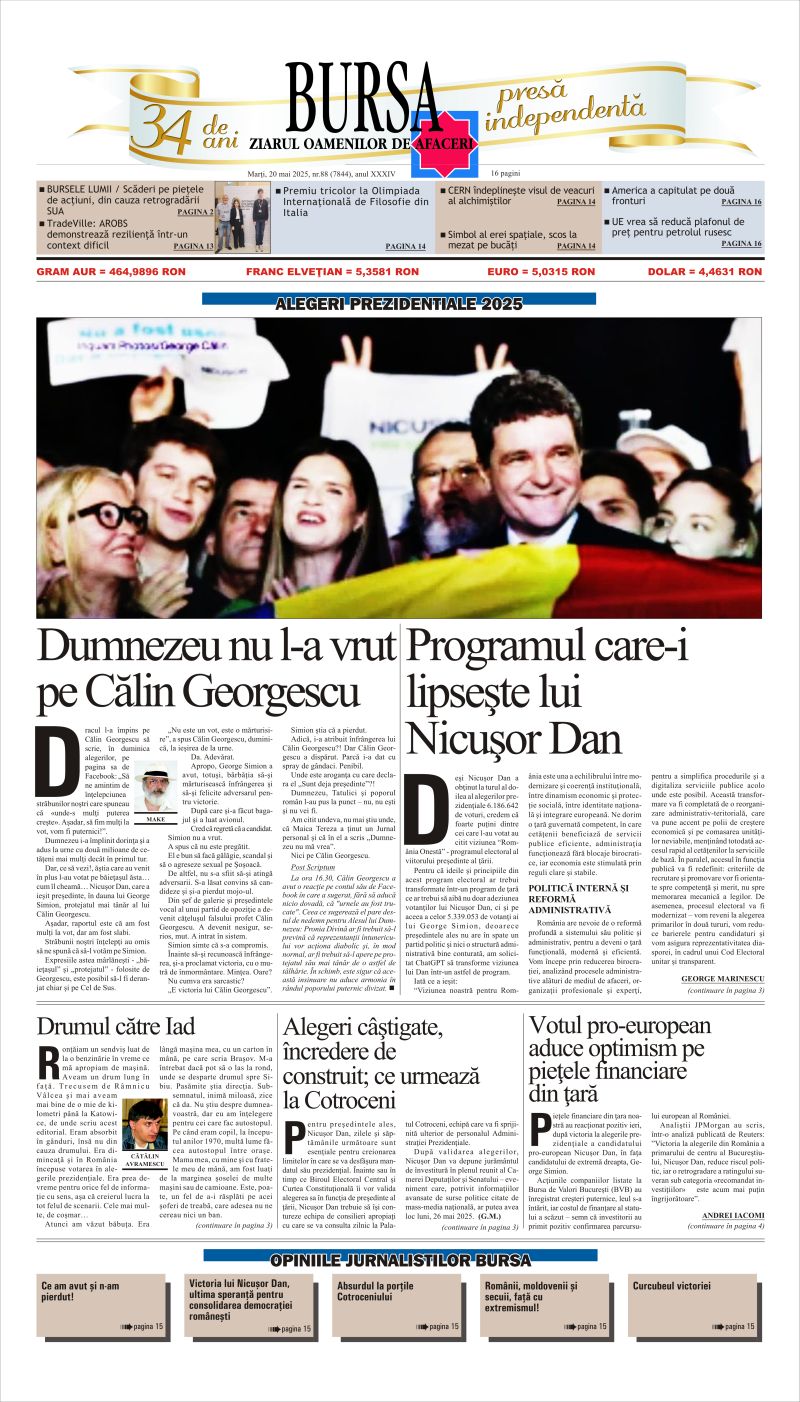 Ediţia din 20.05.2025