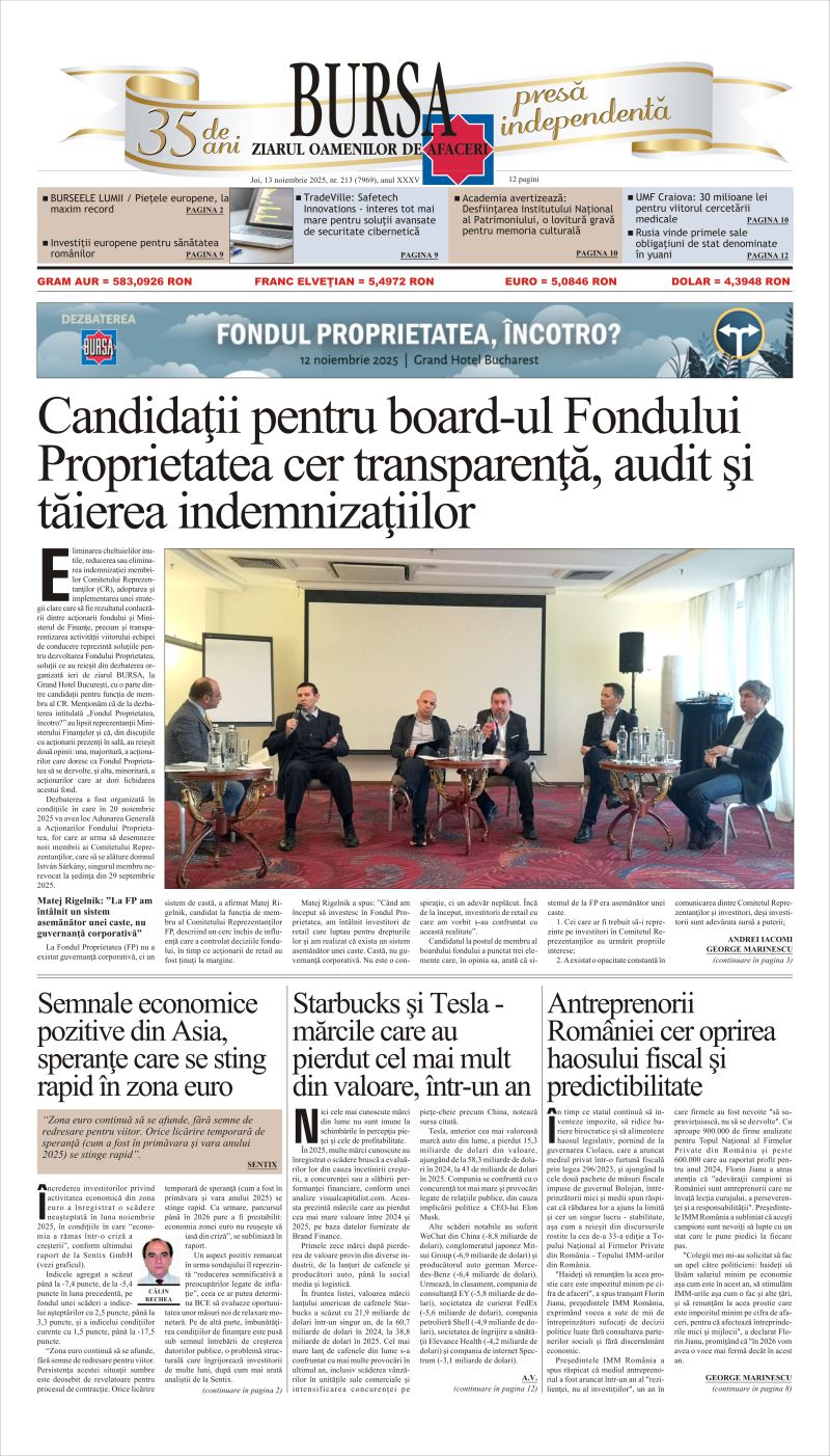 Ediţia din 13.11.2025