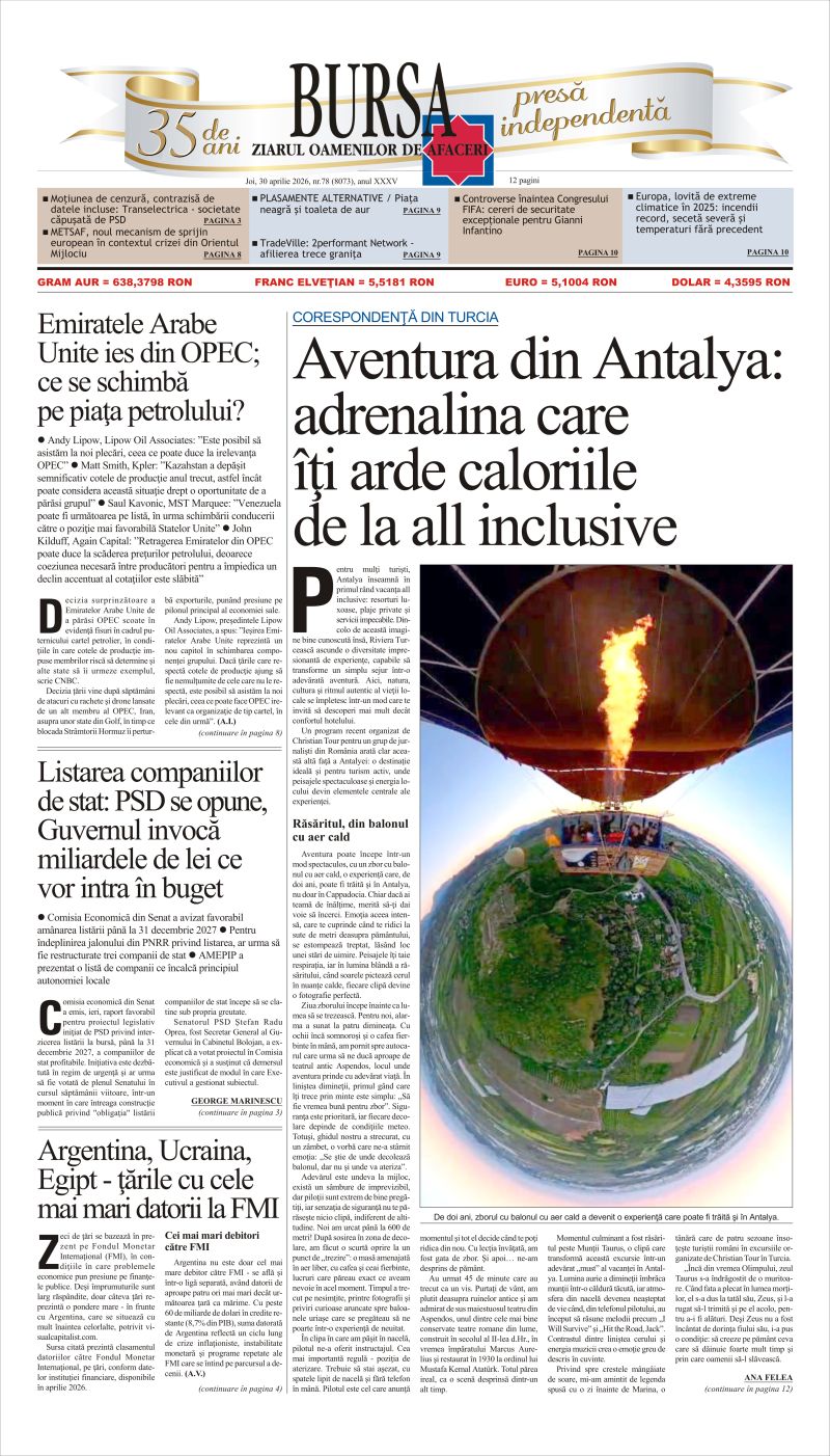 Ediţia din 30.04.2026