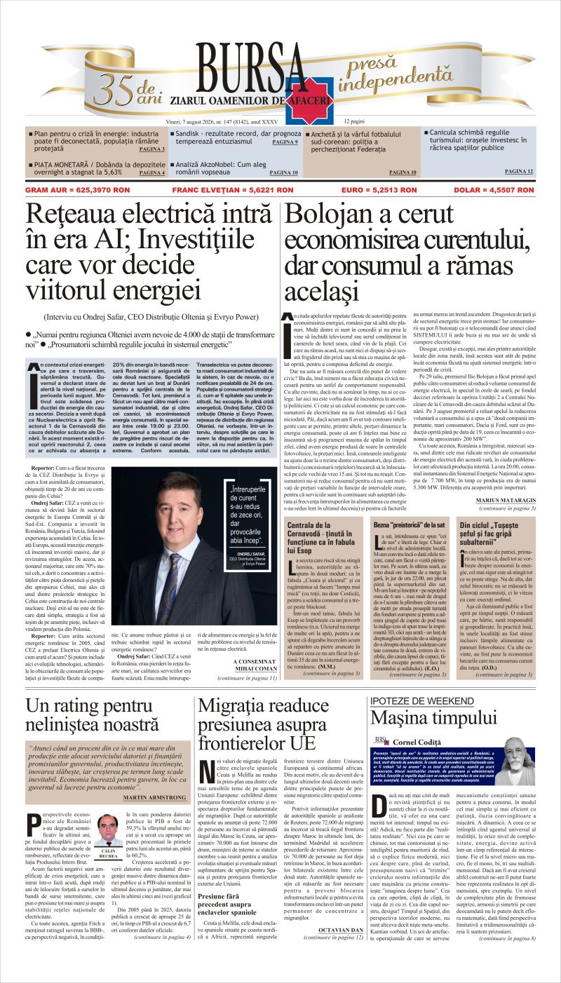 Ediţia din 07.08.2026