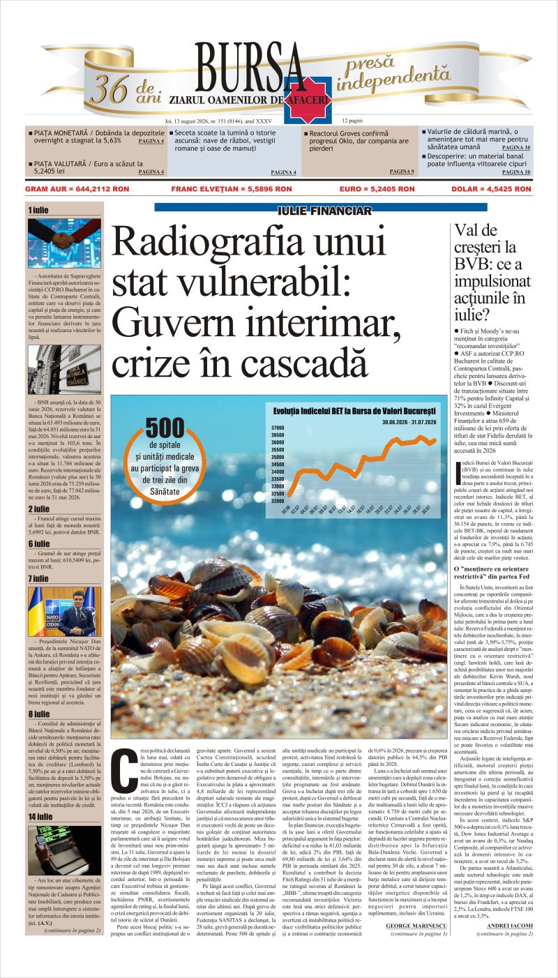 Ediţia din 13.08.2026